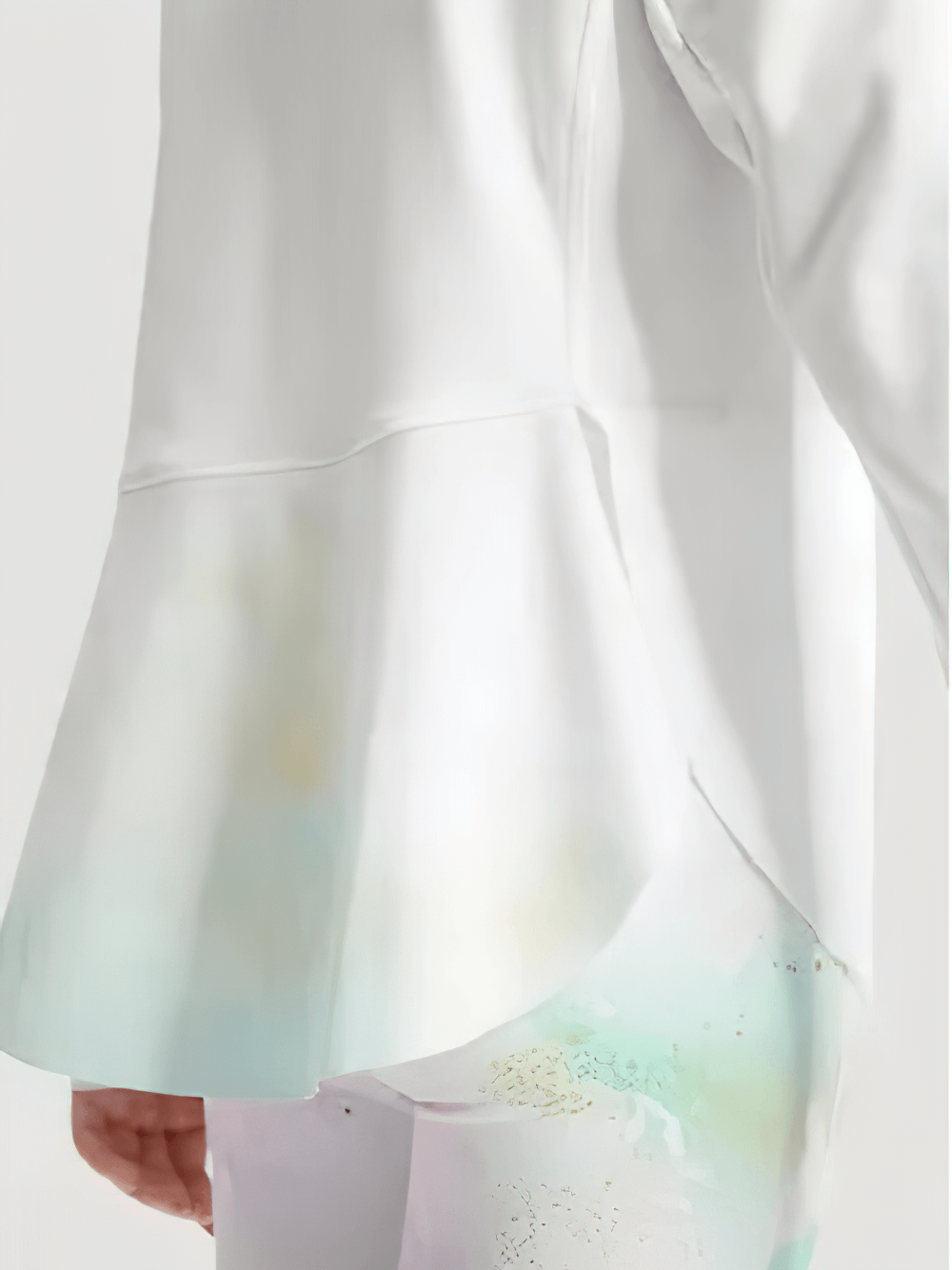 Girls Quick Dry Long-Sleeved Sports Top for Yoga - SF3859, showing soft fabric and crossed hem design, ideal for active kids.