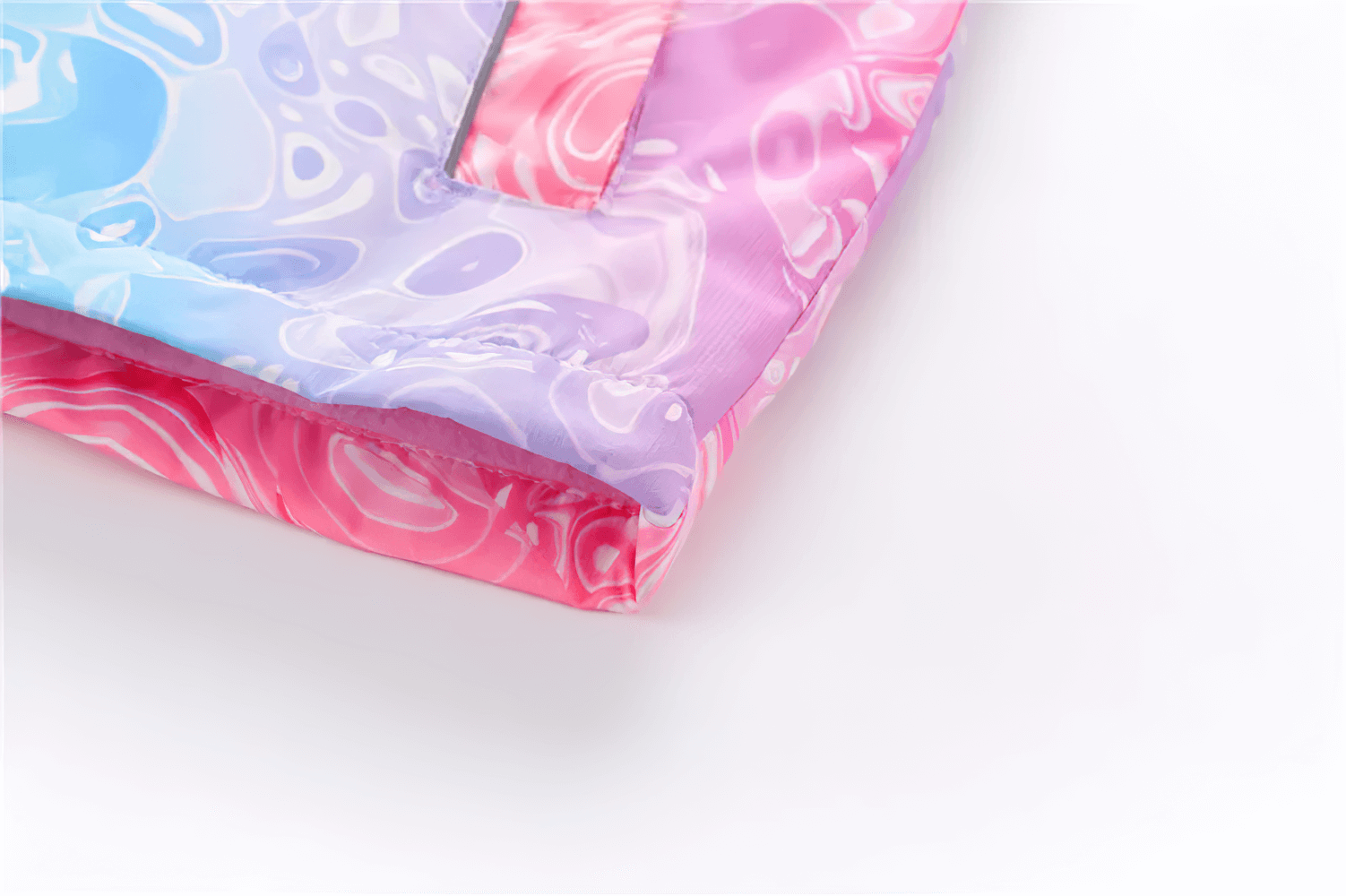 Detailed view of Girls Rainbow Gradient Windproof Hooded Jacket - SF3841 vibrant design