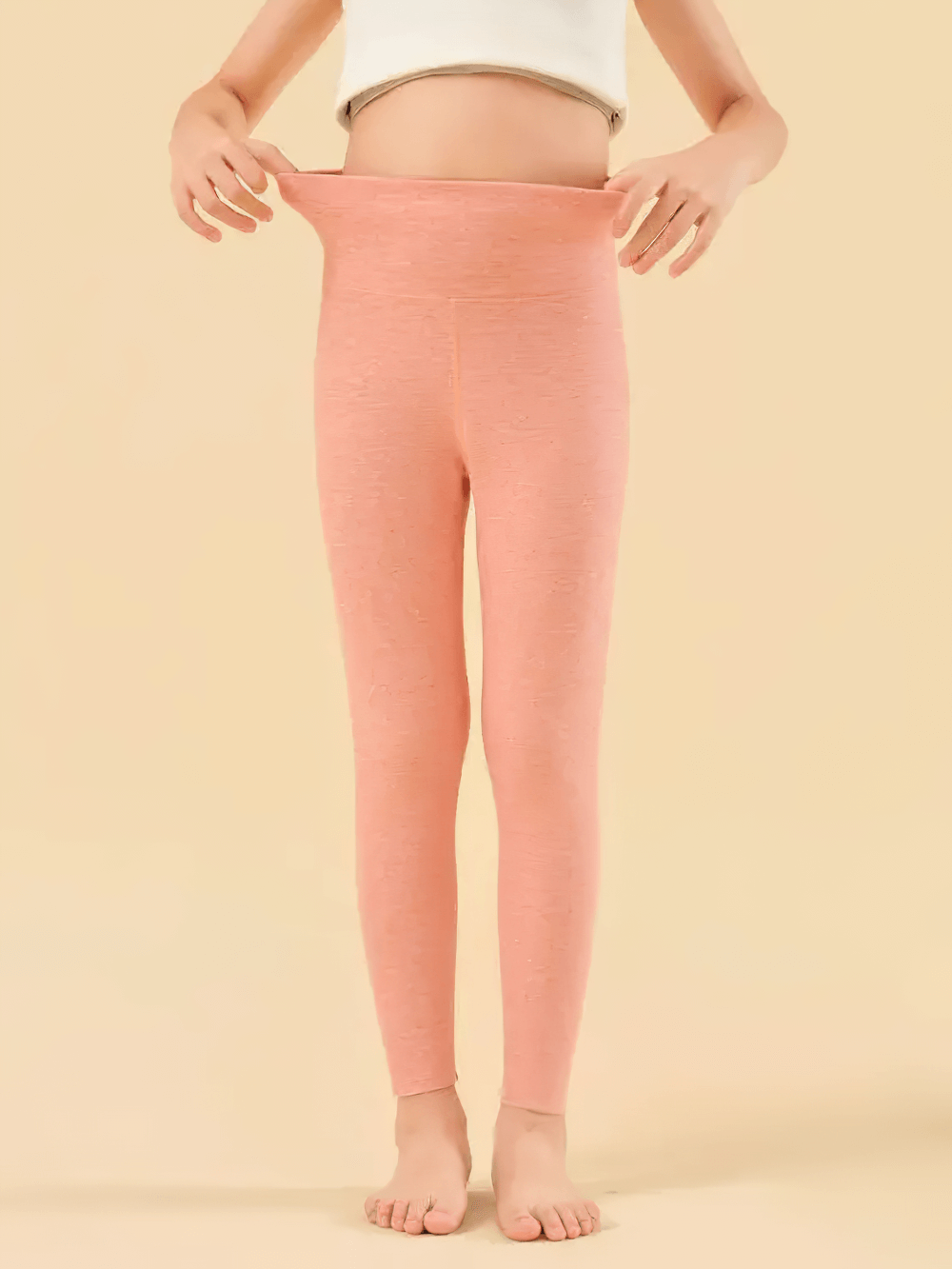 Girls Sport Leggings with Compression Fit - SF3663 in pink, featuring high-elastic waistband for activewear and fitness comfort.
