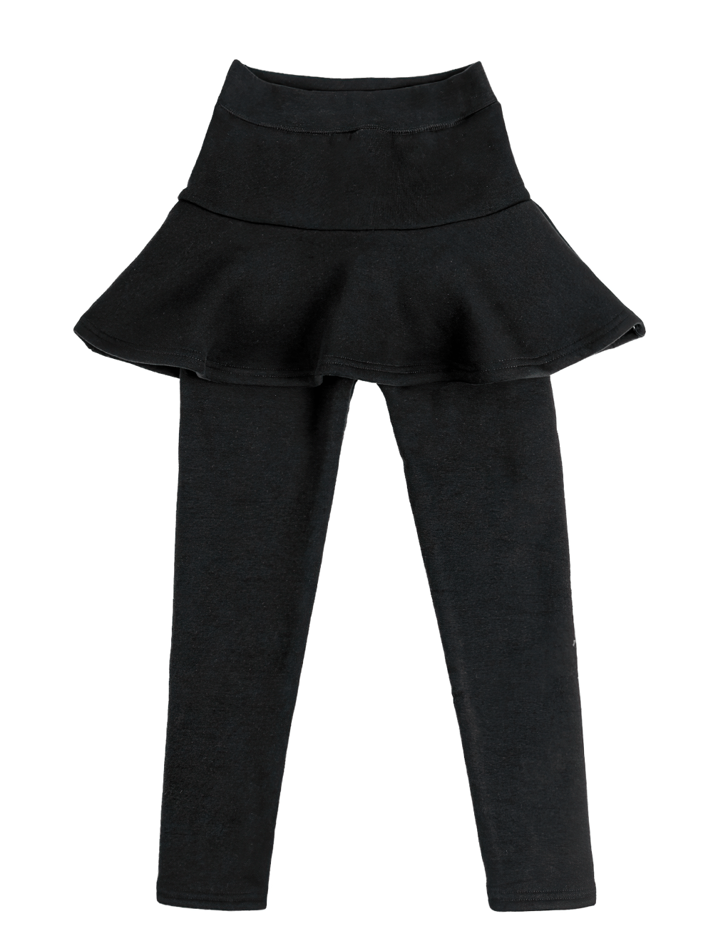 Girls Sport Warm Leggings with Flared Skirt - SF3886 in black, showcasing stylish and comfortable design ideal for active girls.