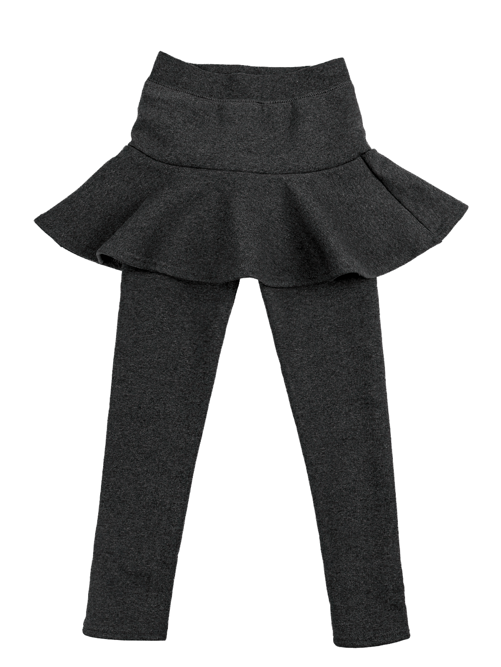 Girls Sport Warm Leggings with Flared Skirt - SF3886 in charcoal color, perfect for comfortable and stylish sports activities.