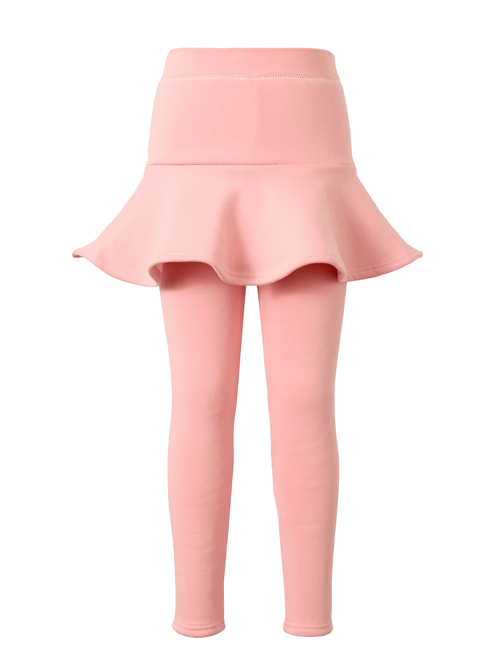 Girls Sport Warm Leggings with Flared Skirt - SF3886 in soft pink.