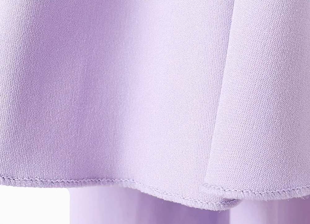 Close-up of Girls Sports Leggings with Flow Skirt Design - SF3673 in purple fabric, highlighting texture and playful style.