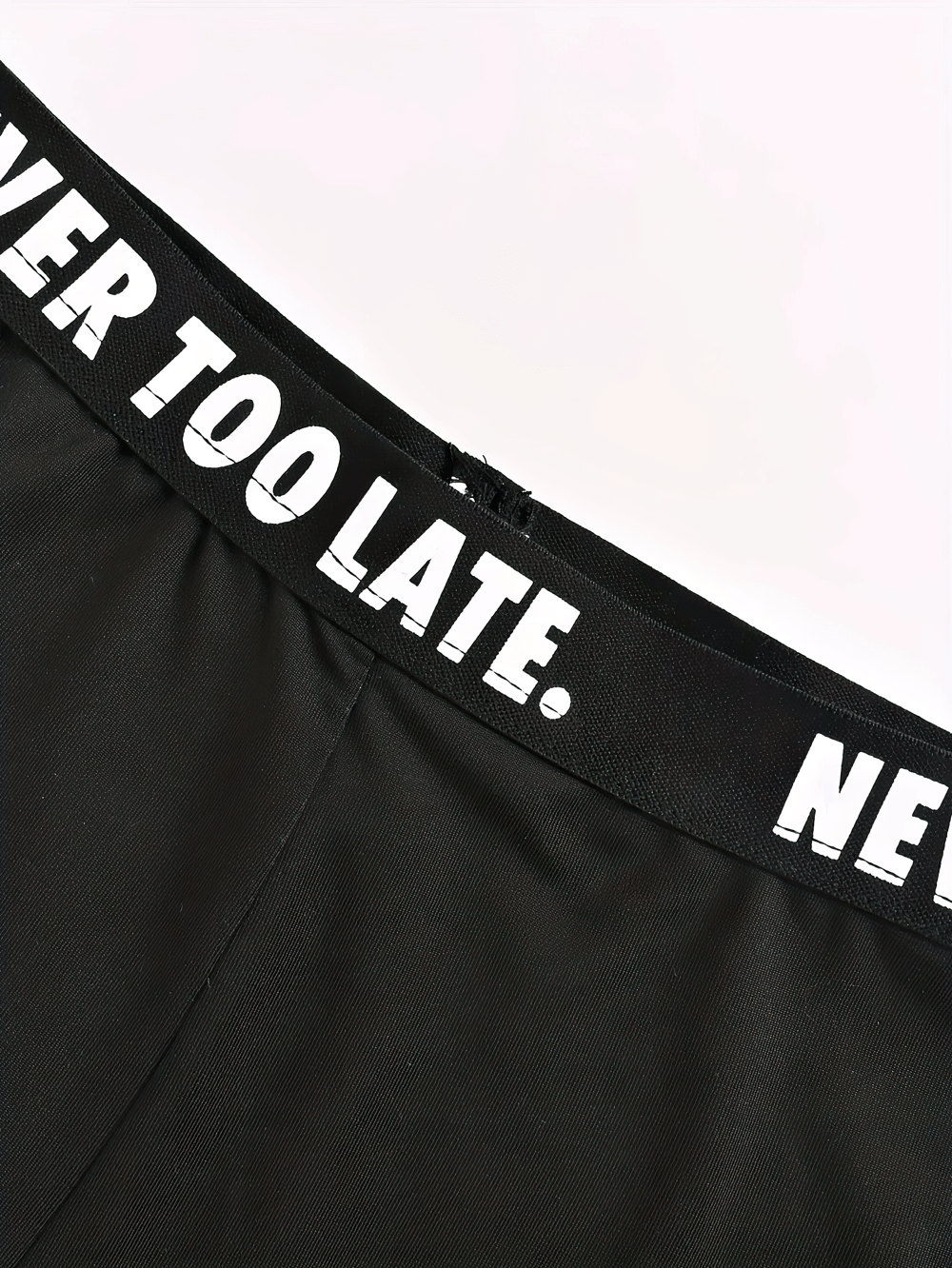 Girls Star Print High-Waist Stretch Fitness Leggings - SF3777 with bold elastic waistband featuring text detailing.