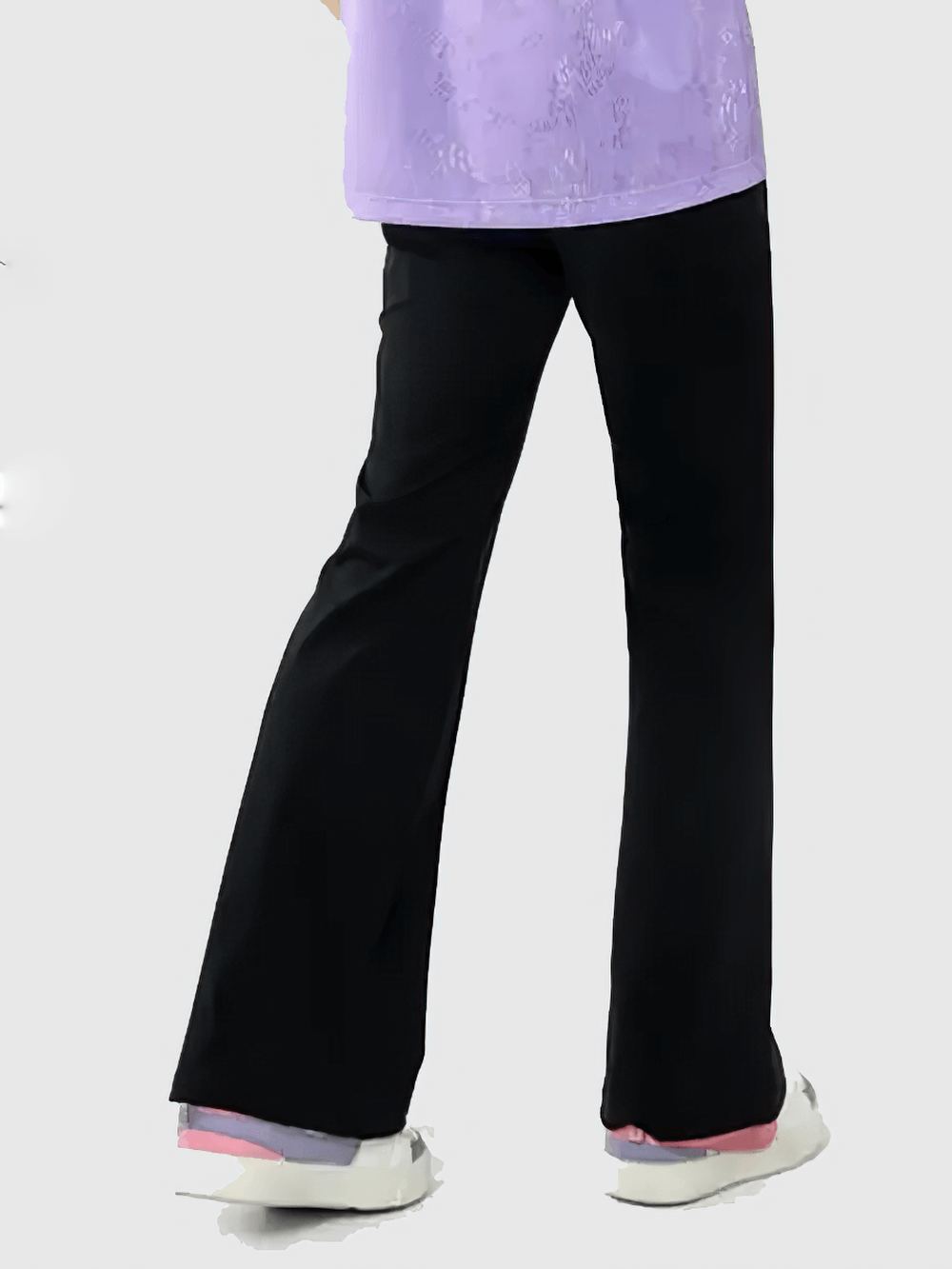 Girls Stretch Flared Pants with Breathable Fabric - SF3610 showcasing flexible flared design, perfect for school or casual wear.