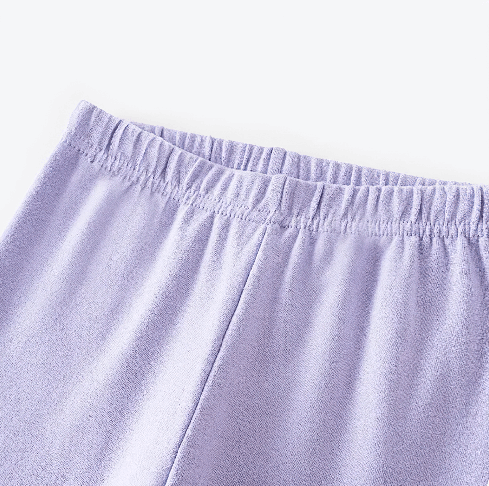 Close-up of Girls Stretchy Sport Leggings in Soft Solid Colors - SF3681 with flexible waistband for kids' daily activities.