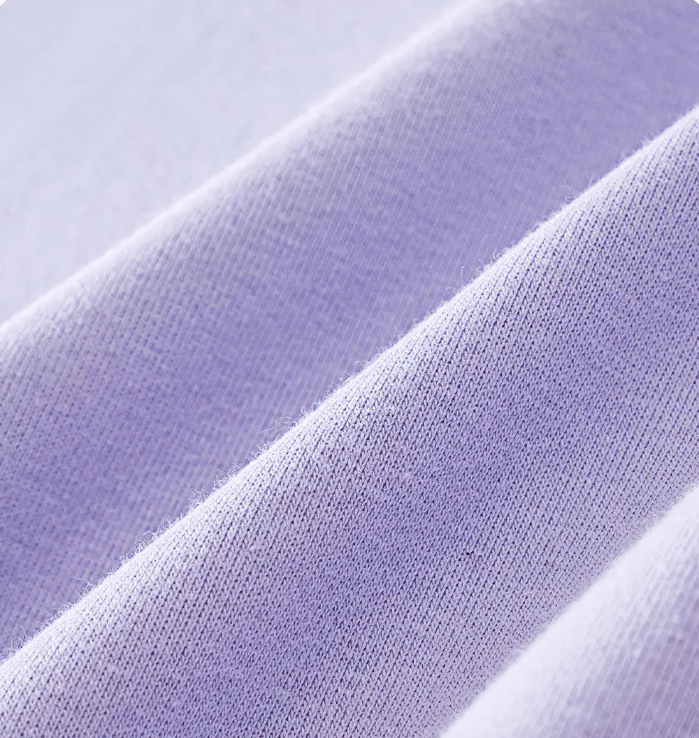 Close-up of soft, lightweight stretch fabric in pastel purple for Girls Stretchy Sport Leggings in Soft Solid Colors - SF3681.