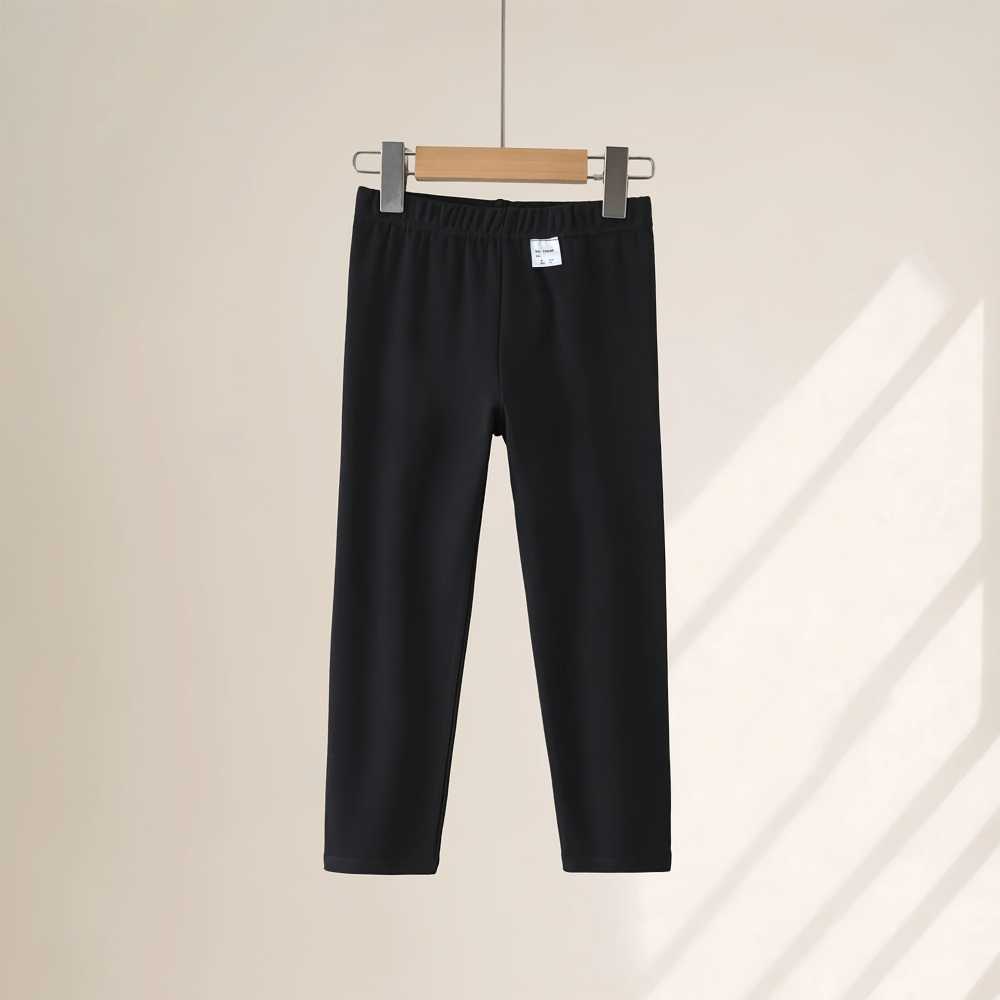 Girls Stretchy Sport Leggings in Soft Solid Colors - SF3681 on hanger against soft light background, showcasing sleek fit and style.