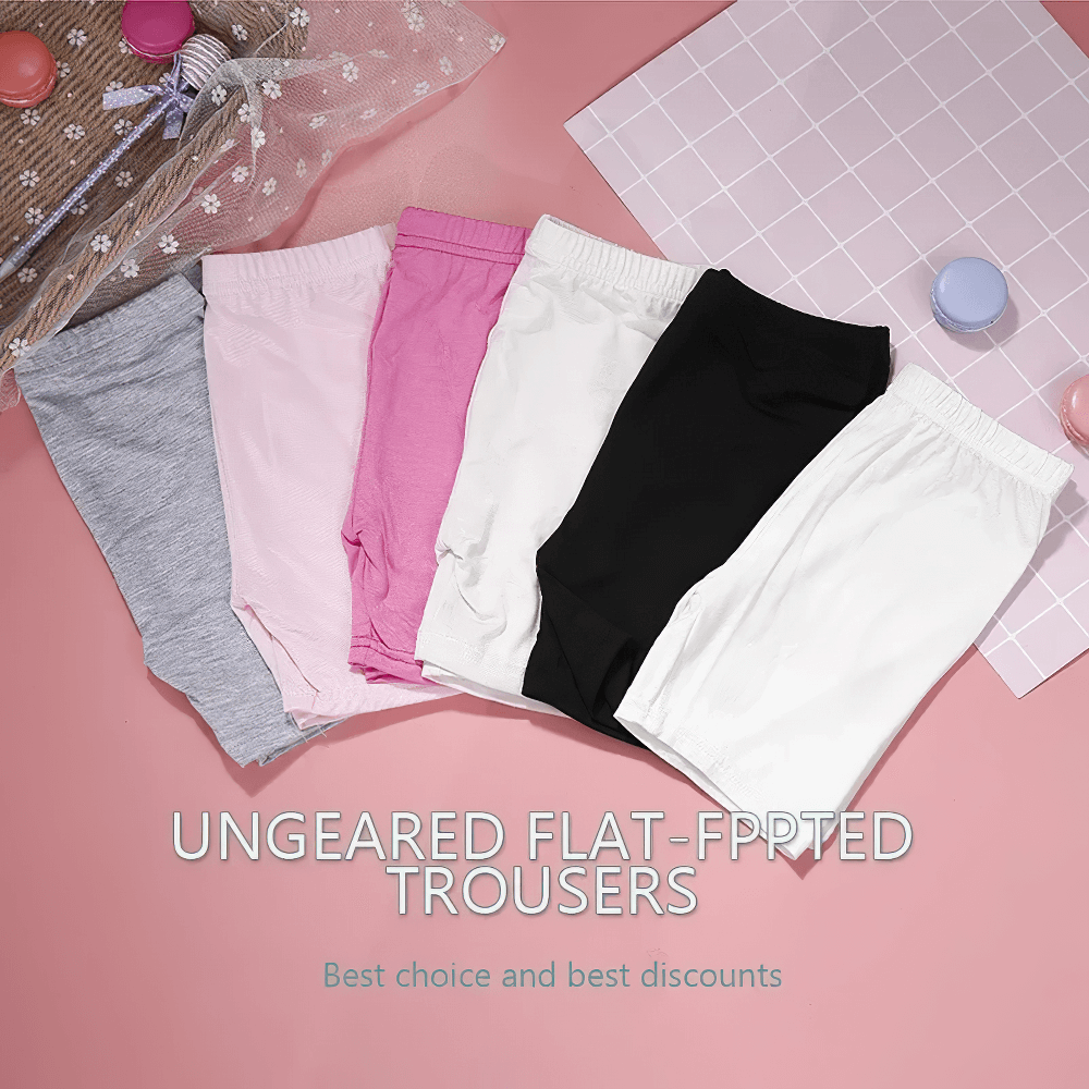 Colorful variety of shorts with text advertising 'Best choice and best discounts' on a pink background.