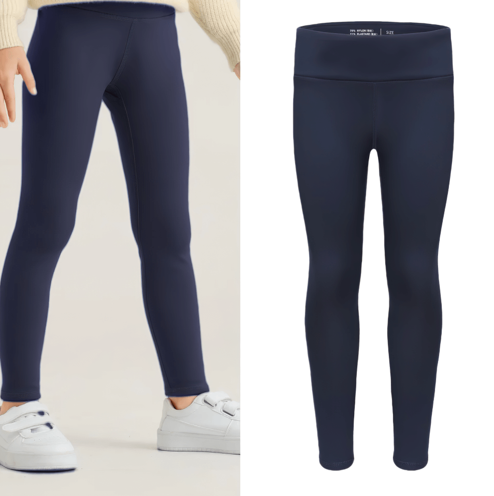 Girls Thermal Fleece Lined Sport Leggings - SF3862 featuring elastic high waist and fleece interior for warmth and comfort.