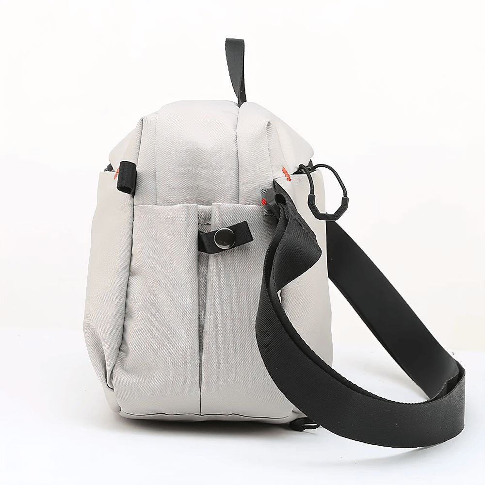 Side view of the SF2296 Golf Nylon Outdoor Shoulder Bag with adjustable strap, ideal for sports and fitness activities.