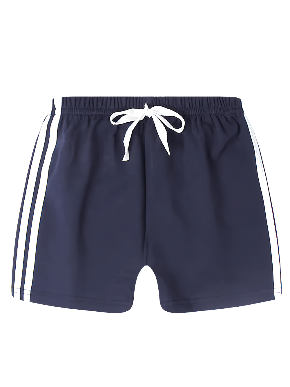 Athletic Drawstring Shorts With Side Sport Stripes - SF3727 featuring breathable fabric and side contrast stripes for active kids.