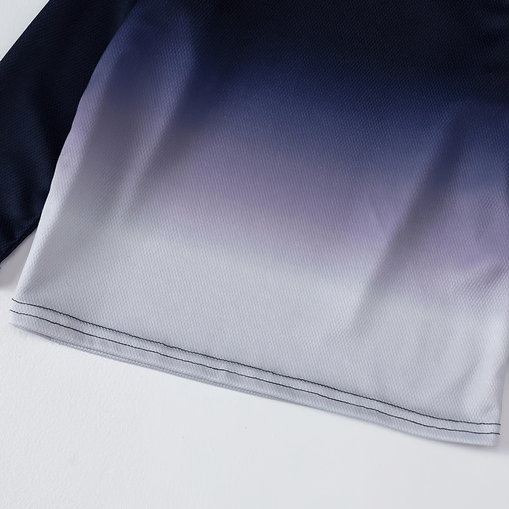 Gradient Long-Sleeved Sports Top for Boys - SF3853, smooth color fade design for activewear.