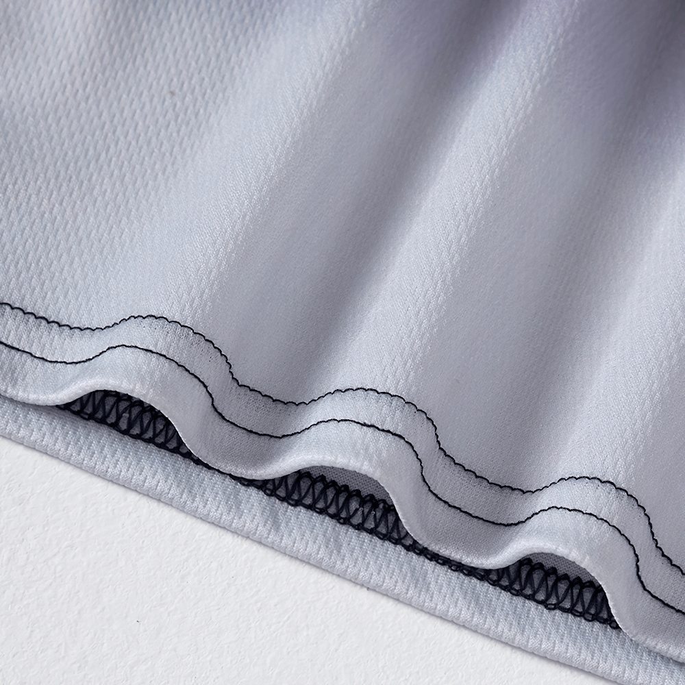 Close-up of Gradient Long-Sleeved Sports Top for Boys - SF3853 showing stitching detail and ombre fabric texture for activewear.