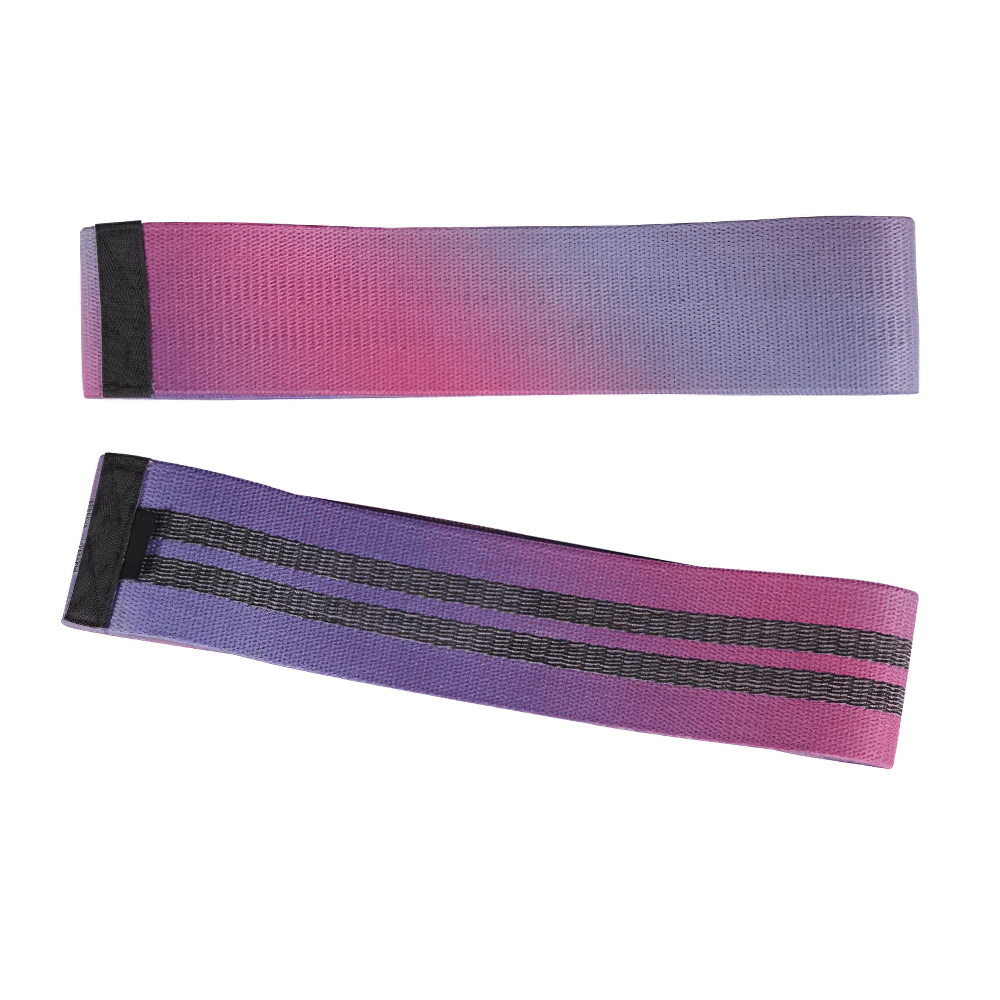 Gradient resistance band for squats and yoga, anti-slip elastic hip loop for resistance training, SF3410, purple-pink color.