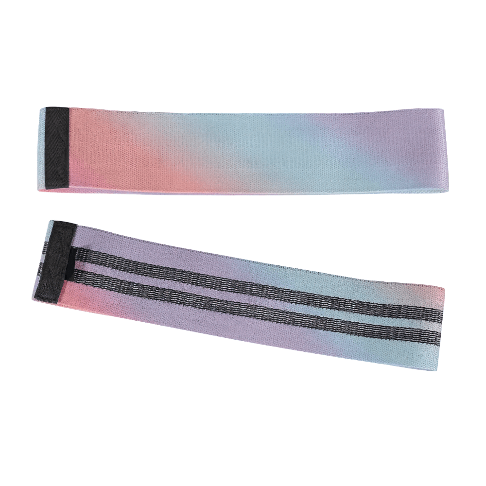 Gradient Resistance Band SF3410 for squats and stretching, featuring an anti-slip hip loop for enhanced glute training.