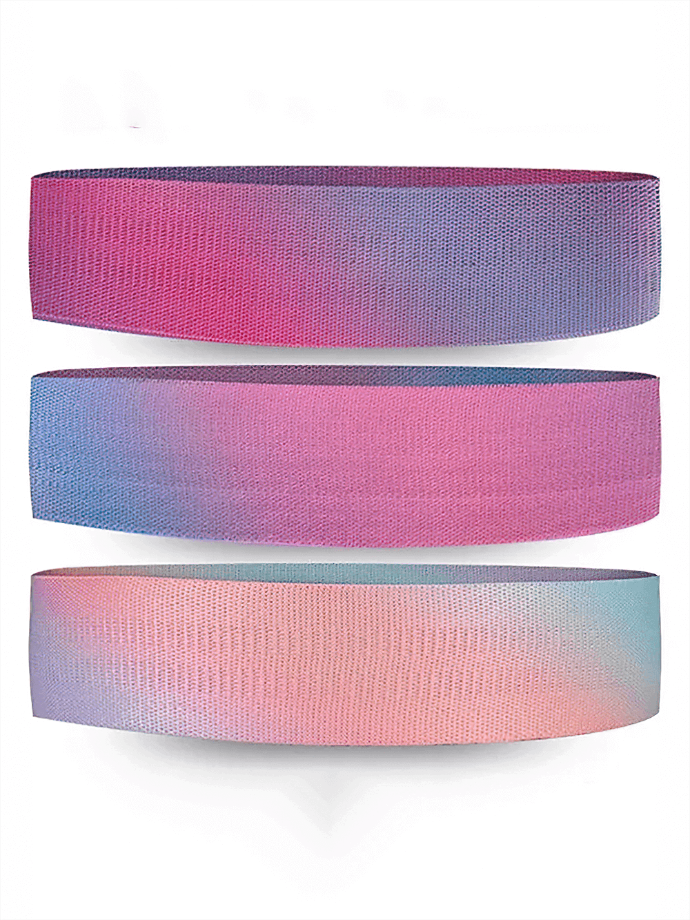 Gradient Resistance Bands for squats and stretching, colorful anti-slip elastic loops for glute workouts and yoga. SF3410 model.