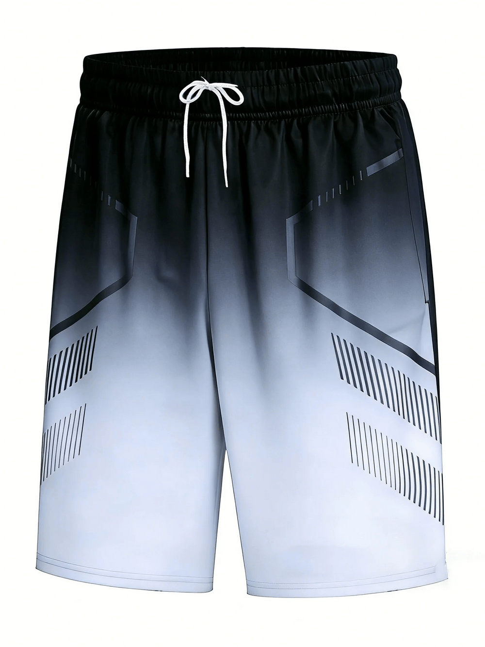 Gradient Sport Gym Shorts with Drawstring Waist - SF4574, men's quick-dry basketball training shorts in gradient design.