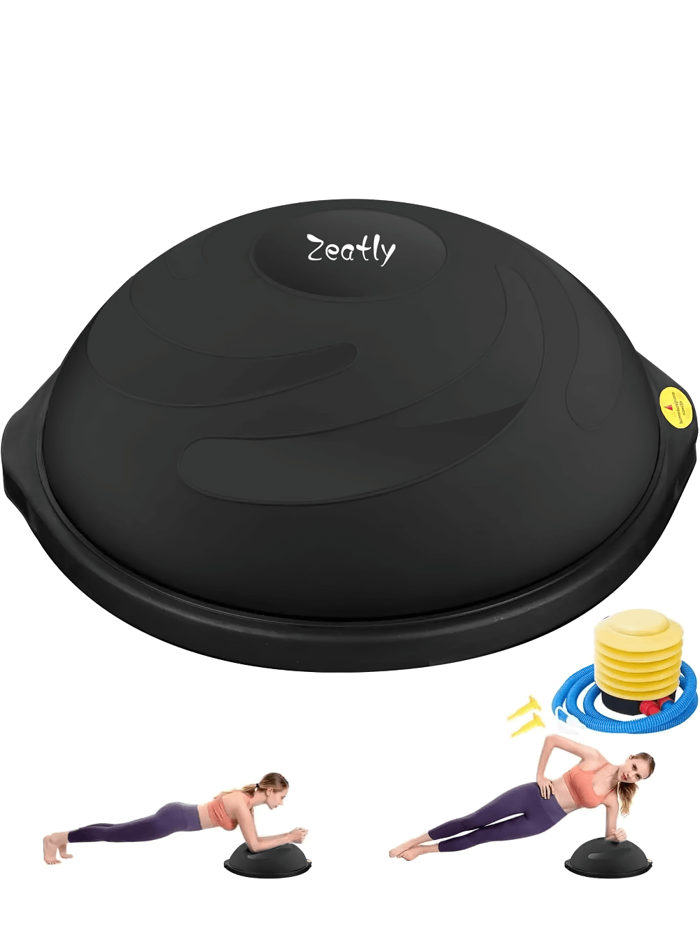 Half Balance Ball Trainer with Resistance Bands SF3390 for versatile workouts, featuring an inflatable dome and exercise accessories.