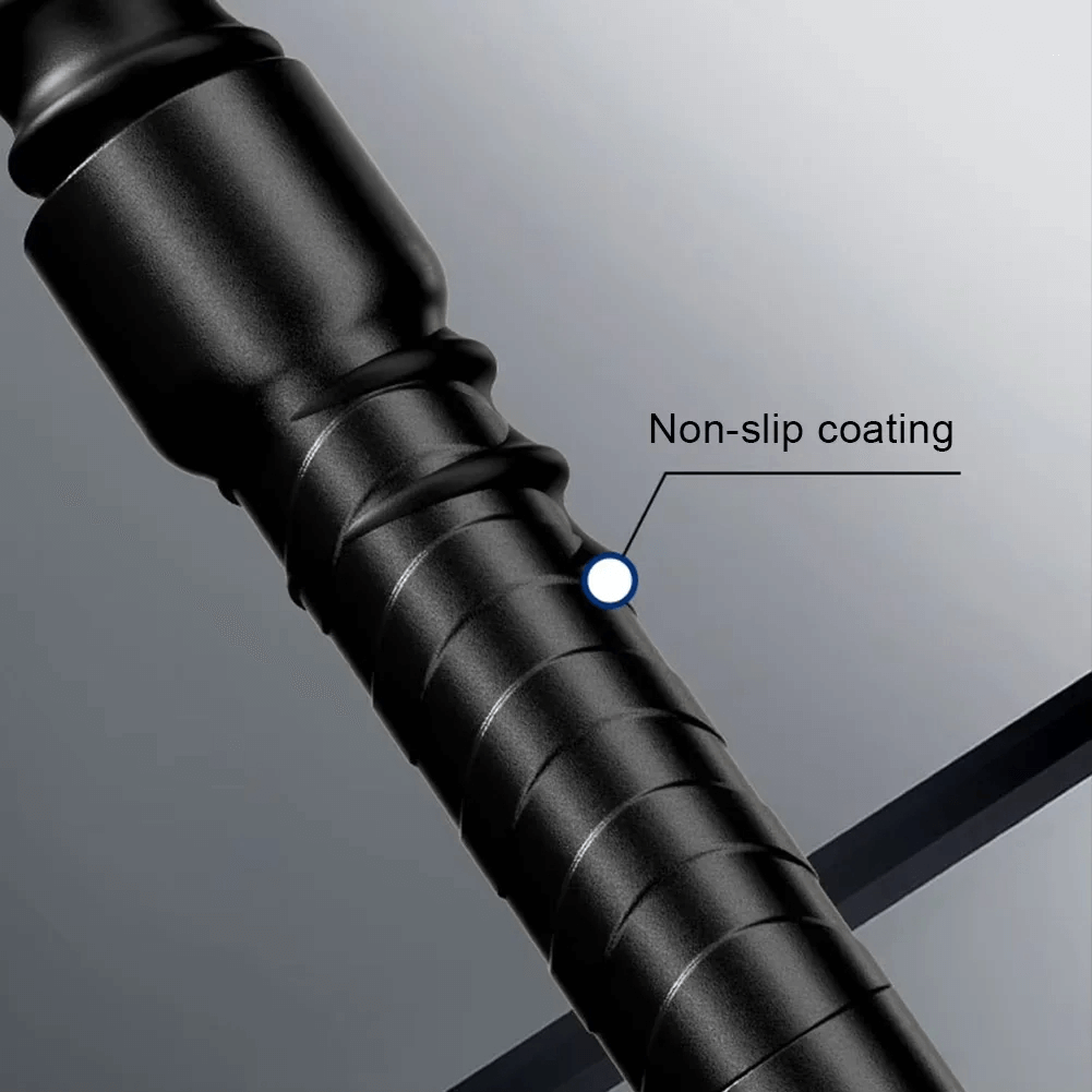 Close-up of power twister handle with non-slip coating for secure grip during workouts.