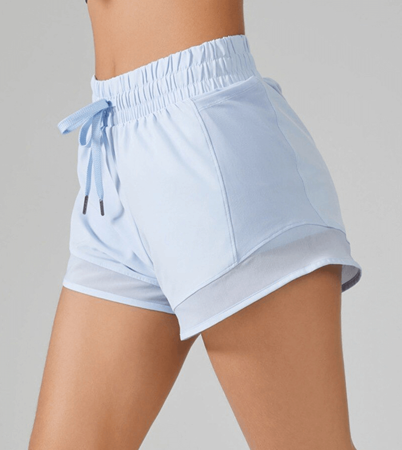 Yoga-Shorts mit hohem Bund für Damen und Kordelzug zur Bauchkontrolle – SF1376