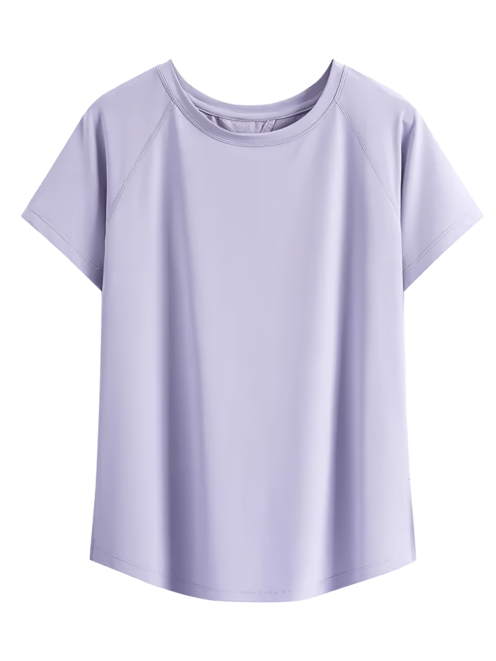 Alt Tag: Hollow Back Yoga Sports T-Shirt for Women's - SF4445 lavender short sleeve yoga tee, relaxed fit breathable polyester-elastane top