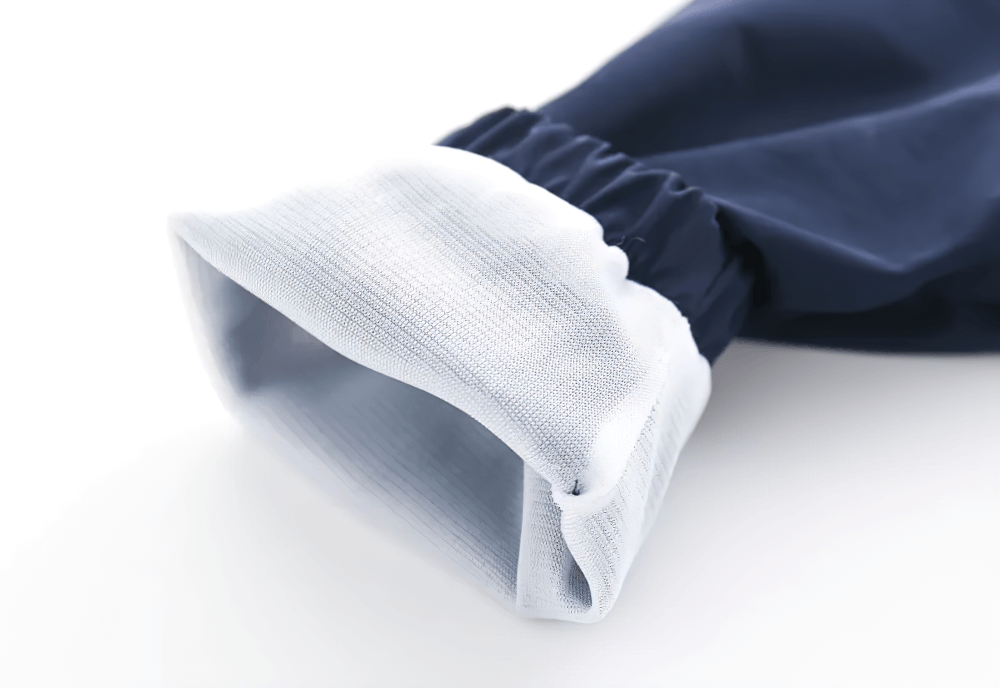 Elastic cuff detail on Hooded Windbreaker Jacket with Zip Front - SF3602, designed for toddlers with playful vehicle graphics.