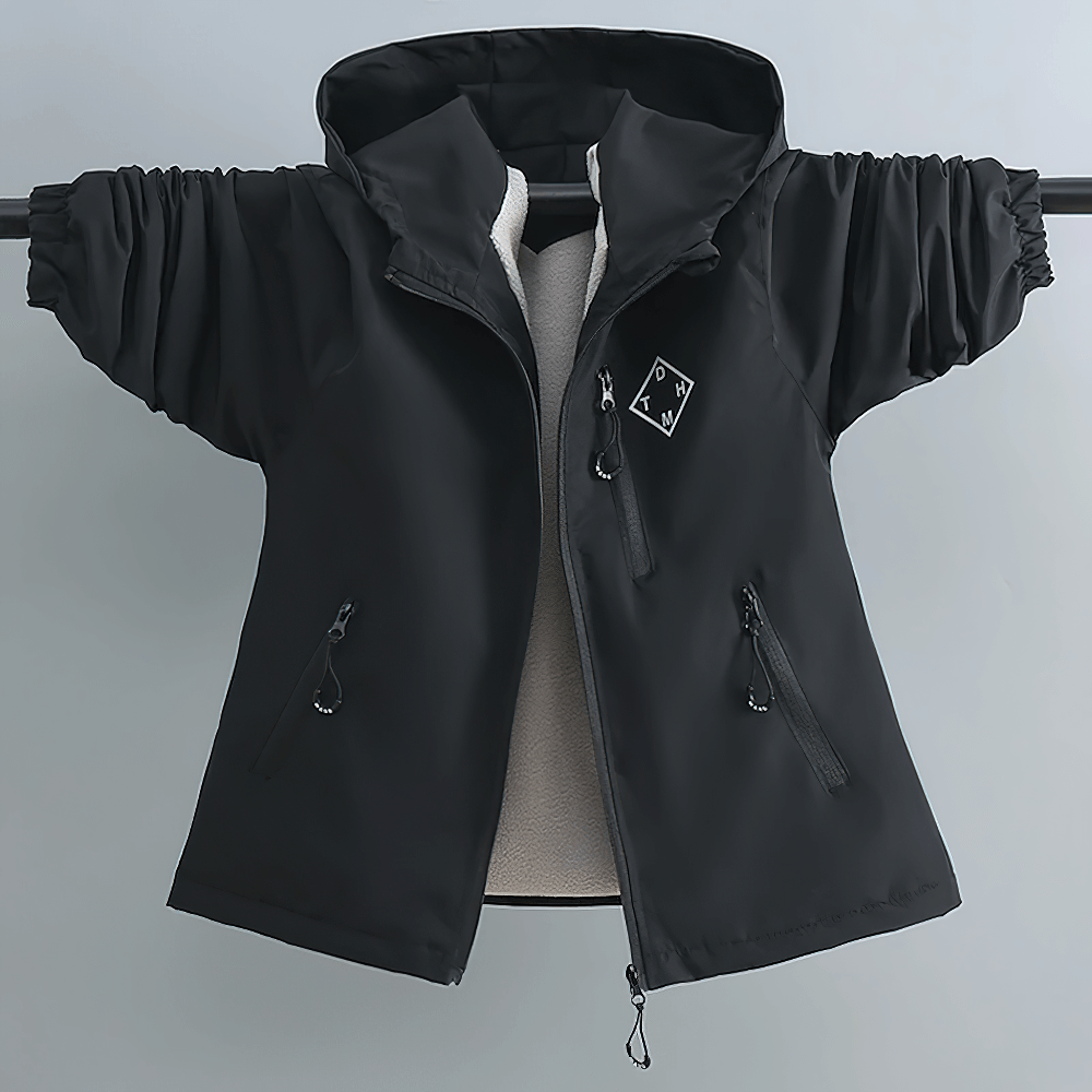 Hooded Windproof and Waterproof Outdoor Jacket - SF3563 for kids, perfect for outdoor sports, windproof and waterproof, ages 4-14.