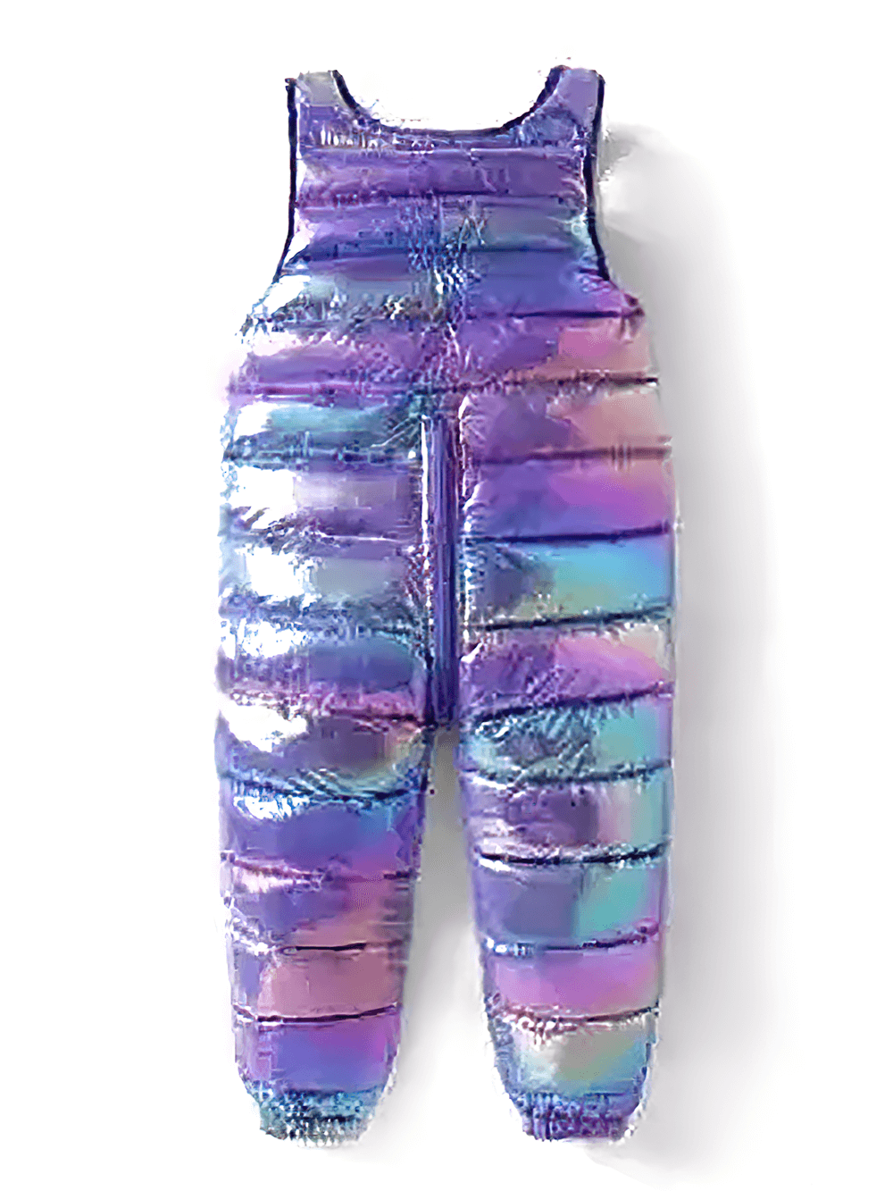 Iridescent Kids Winter Down Cotton Strap Snow Pants - SF3770 for toddlers, showcasing vibrant insulated one piece snow bib.