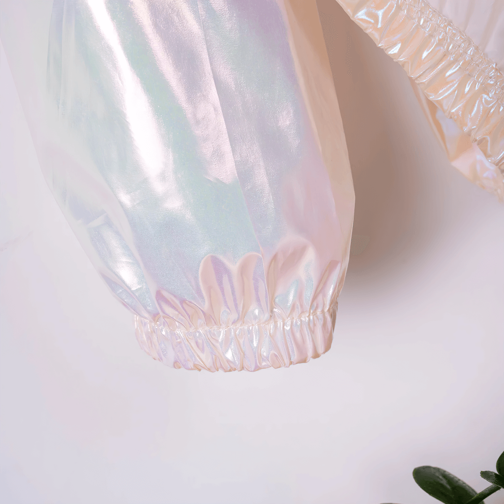 Iridescent Waterproof Jacket with Hood and Zipper - SF3613