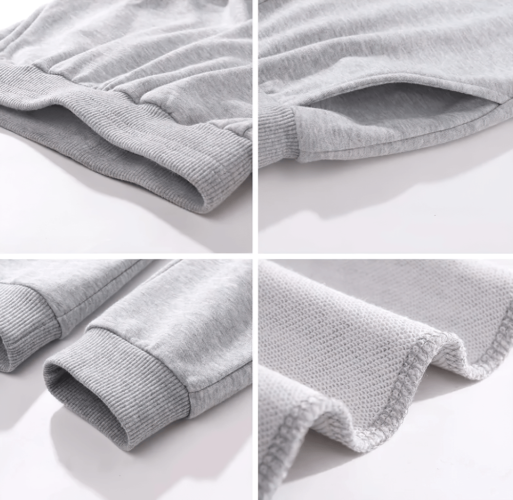 Close-up of Kid's Basketball Number Long Sport Pants - SF3572 showcasing soft fabric and elastic waistband in gray.