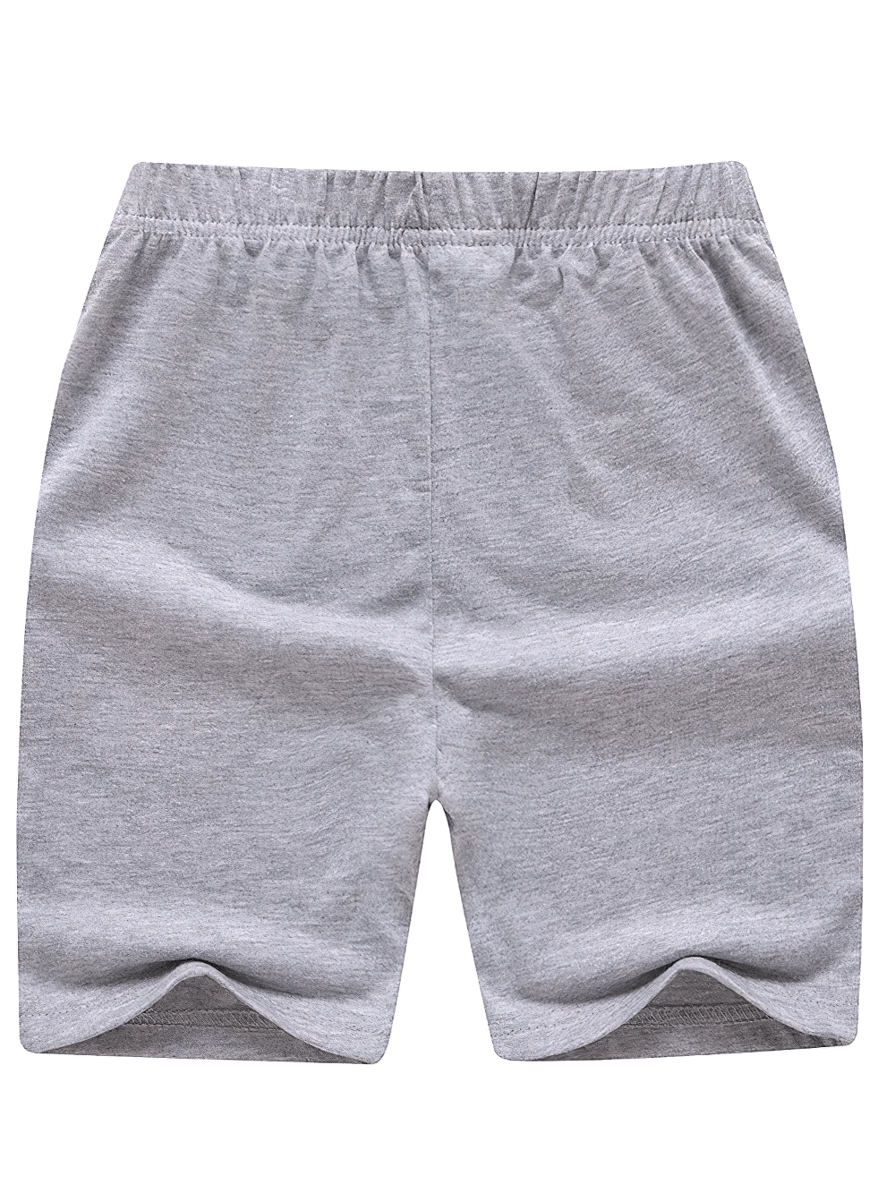 Kids Basic Elastic Waistband Cotton Shorts - SF3820 in grey