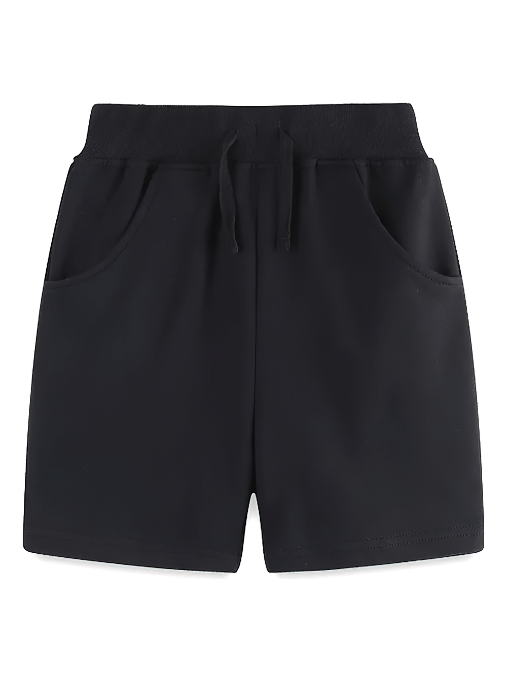 Kids' Black Shorts with Pockets and Elastic Waist - SF3825, stylish shorts with comfy fit