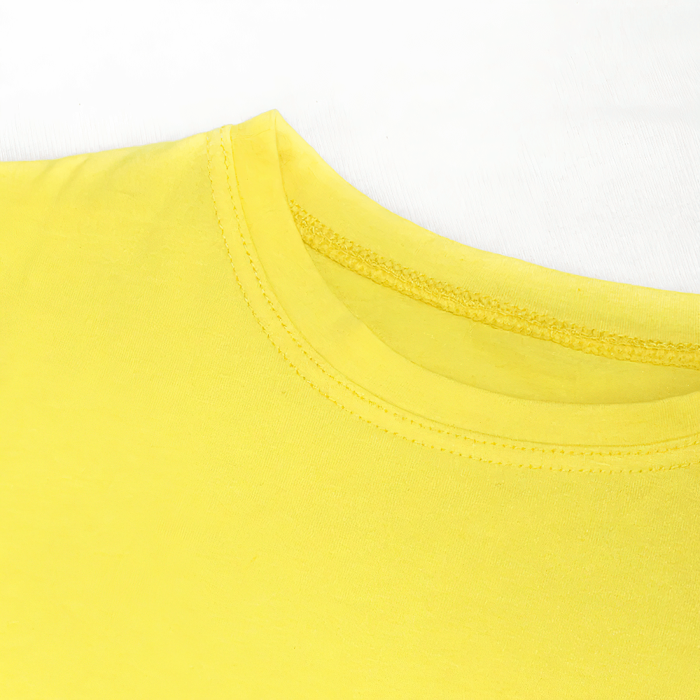 Kids Butterfly Graphic Cotton T-Shirt - SF3752 in bright yellow, showcasing vibrant butterfly design perfect for casual outing.