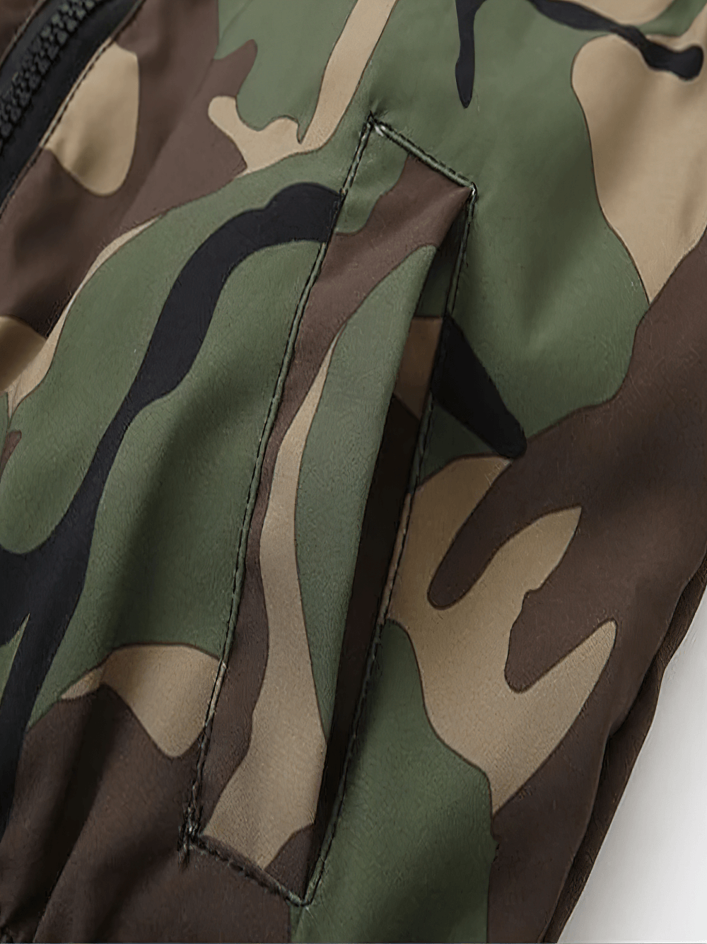 Kids Camouflage Hooded Windbreaker Jacket - SF3642 with durable pocket detail for boys