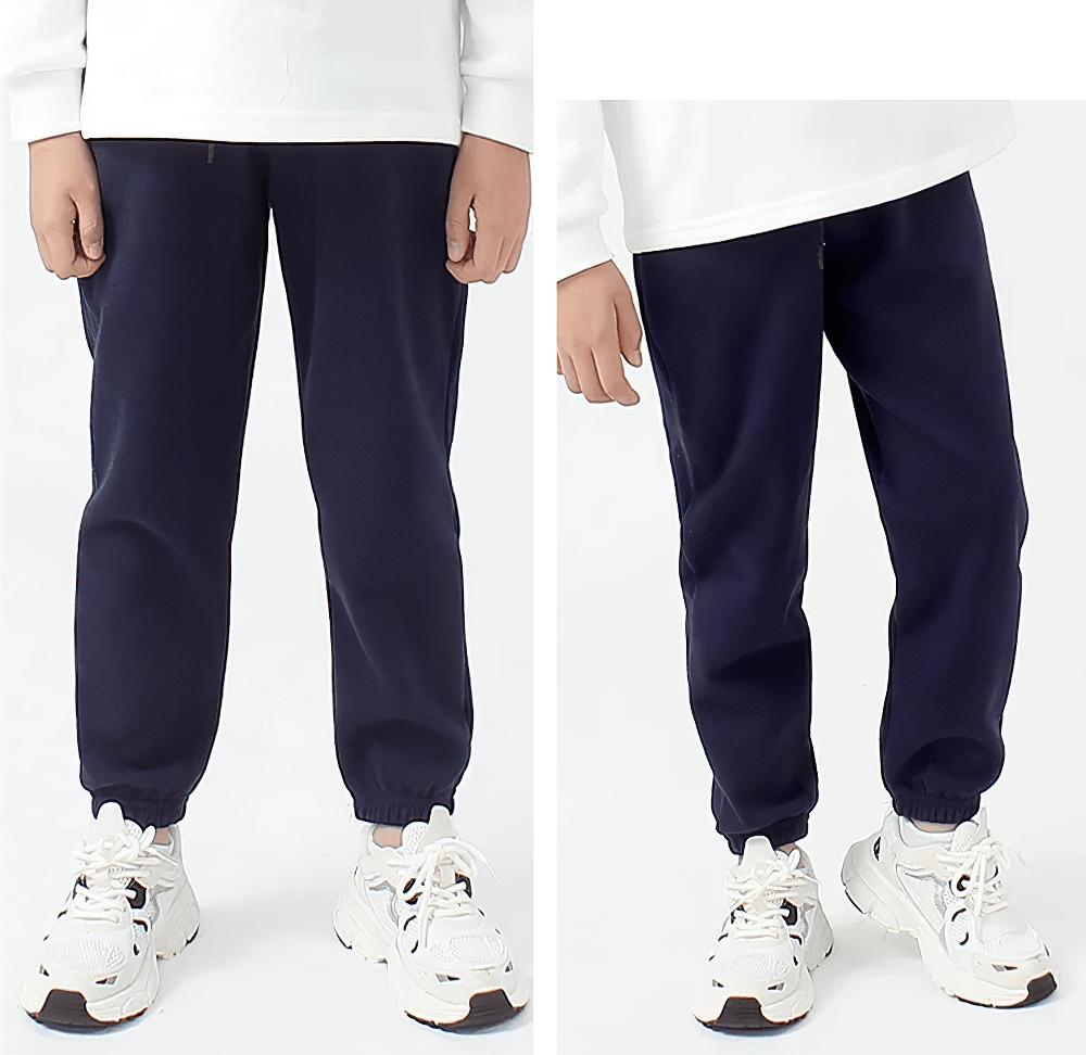 Kids Casual Sports Jogger Pants with Pockets - SF3612 showcasing elastic waistband and side pockets.