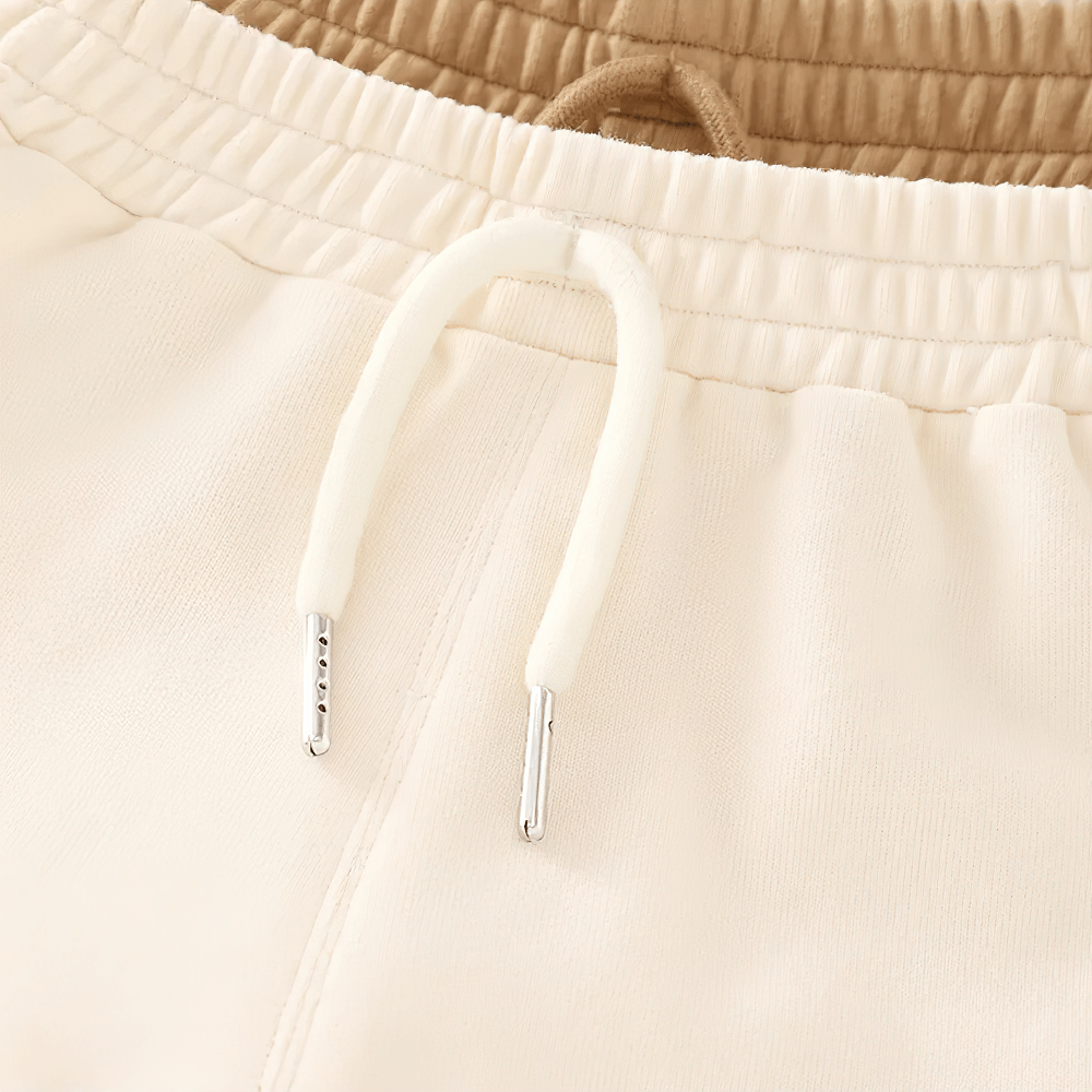 Close-up of Kids Drawstring Shorts with Fun Animal Designs - SF3821 in soft cotton with elastic waistband and drawstring.