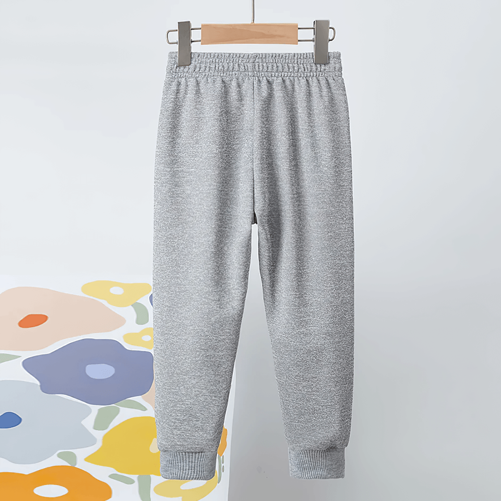 Kids Elastic Ankle Sport Pants Ready Go Print - SF3880 for active play, with elastic waist and ribbed cuffs.