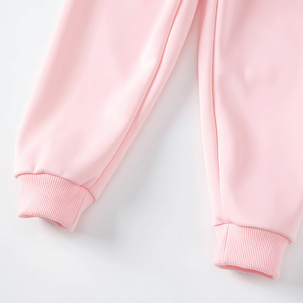 Close-up of Kids Elastic Ankle Sport Pants Ready Go Print - SF3880 featuring ribbed cuffs, perfect for active play and style.