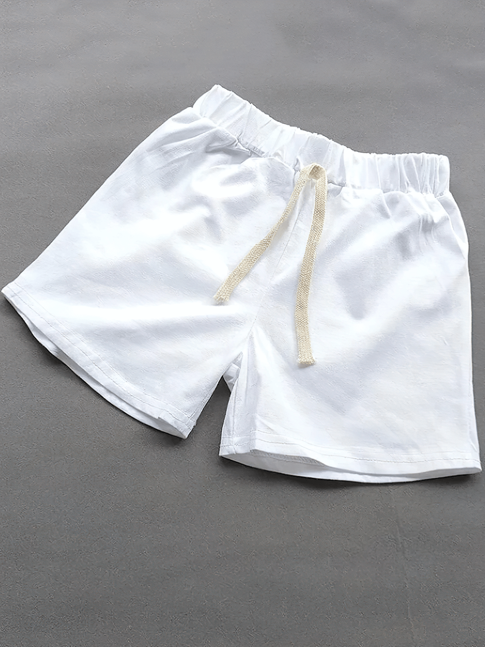 Kids Elastic Waist Cotton Shorts in Bright Colors - SF3767, white drawstring shorts for children