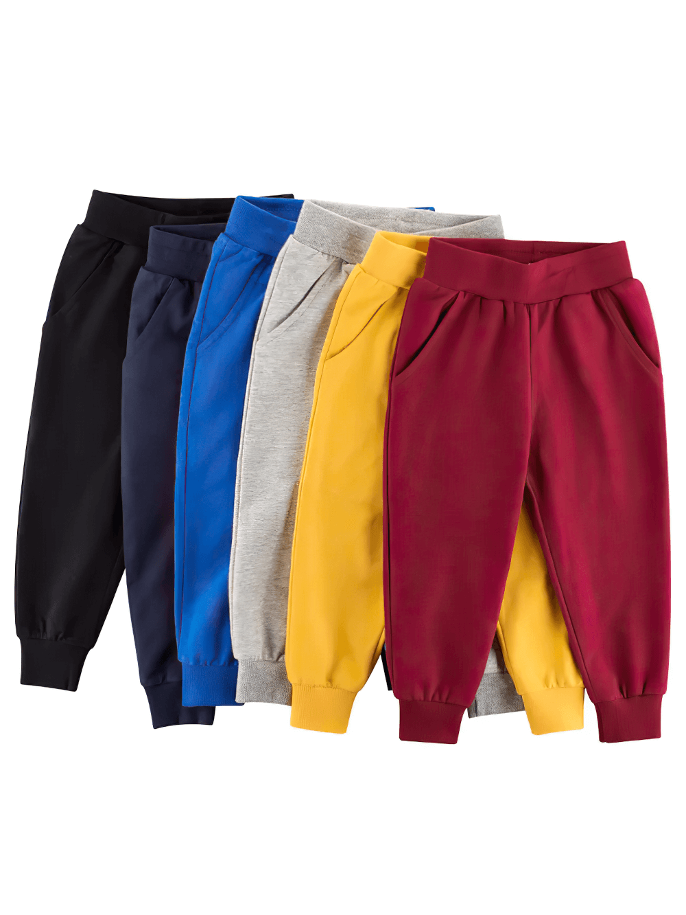 Colorful Kids Elastic Waist Jogger Pants for Sport - SF3890 with elastic waistband and ankle cuffs.