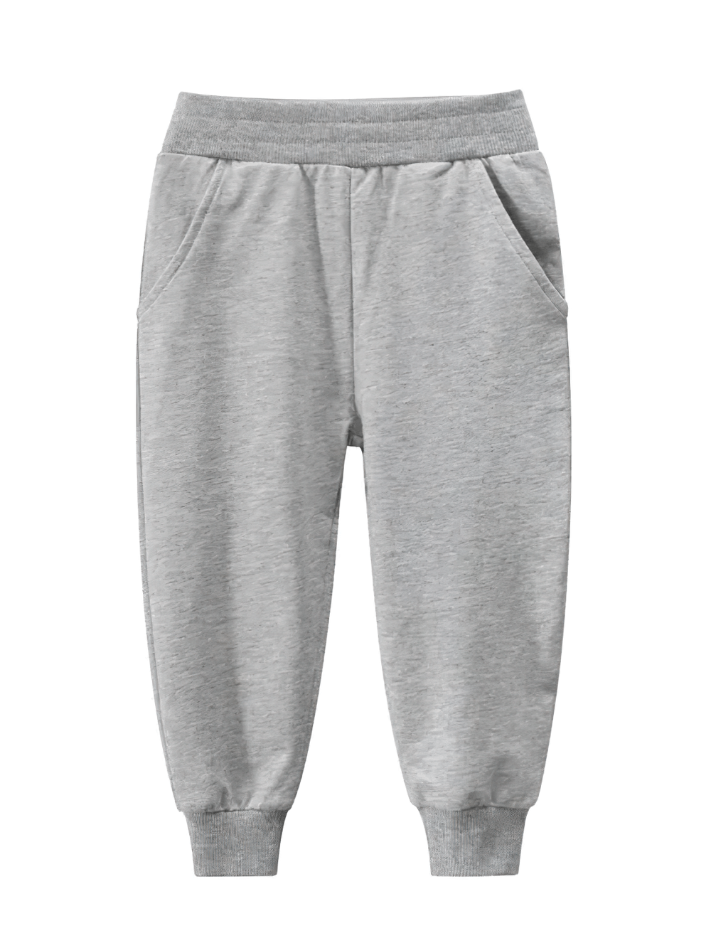 Kids Elastic Waist Jogger Pants for Sport - SF3890 in grey with ankle cuffs, perfect for active play and everyday wear.