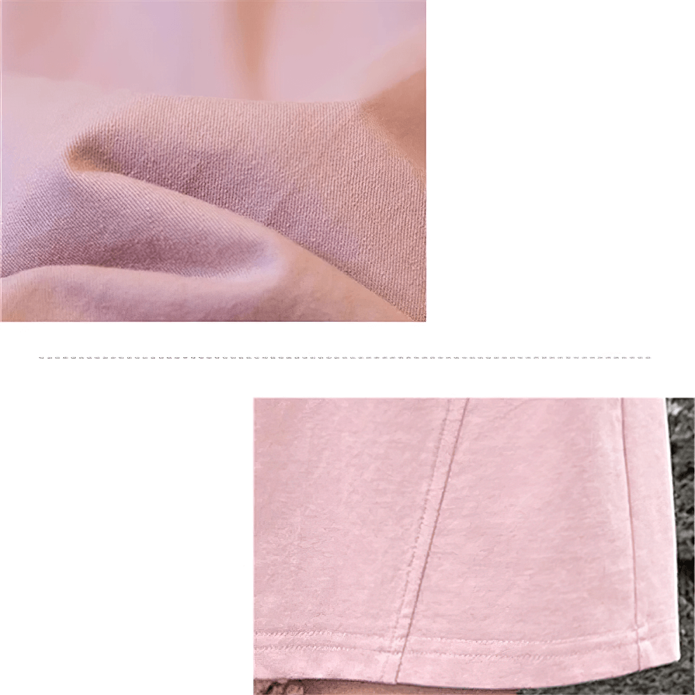 Fabric details of Kids Elastic Waist Loose Shorts with Pockets - SF3870 in soft pink.