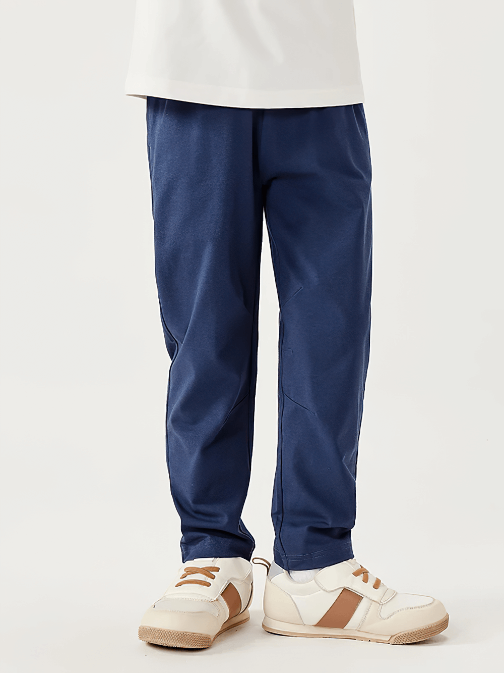 Kids Elastic Waist Soft Cotton Sport Pants - SF3800 in navy blue, showcasing lightweight, elastic design for active play.