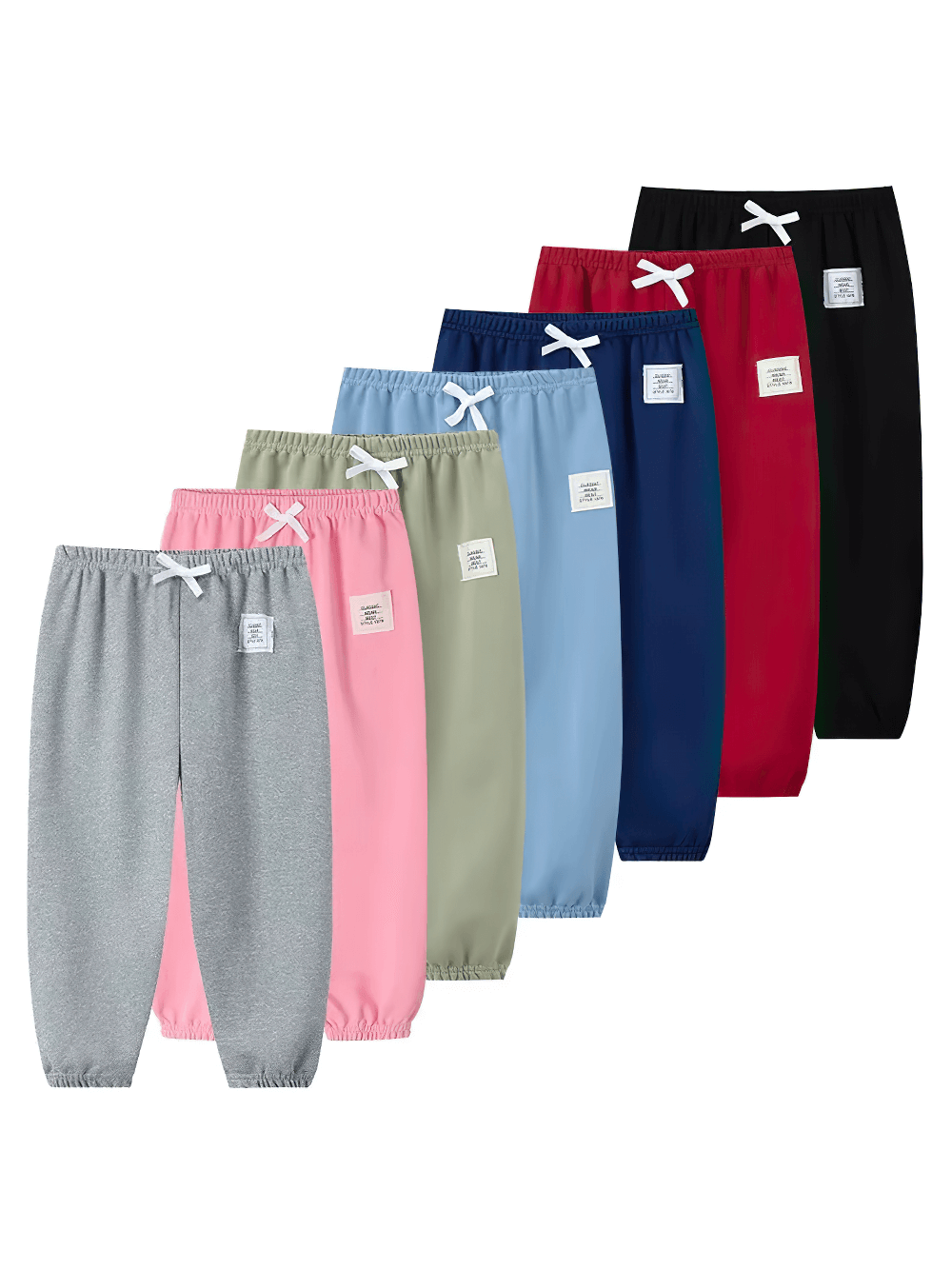 Kids Elastic Waist Sport Jogger Pants Multi Color - SF3861 in various colors, perfect for active play and casual wear.