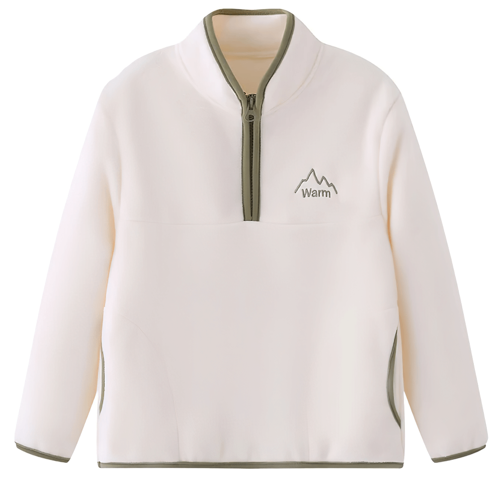 Kids Fleece Sweatshirt with Half Zip Polckets - SF3578, warm fleece pullover with stand collar and stylish design for all adventures.