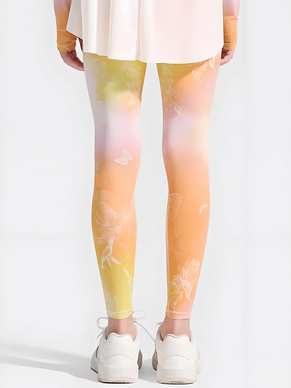 Kids Gradient Stretch Leggings for Sports and Yoga - SF3736 in vibrant colors, ideal for active girls' yoga and sports activities.