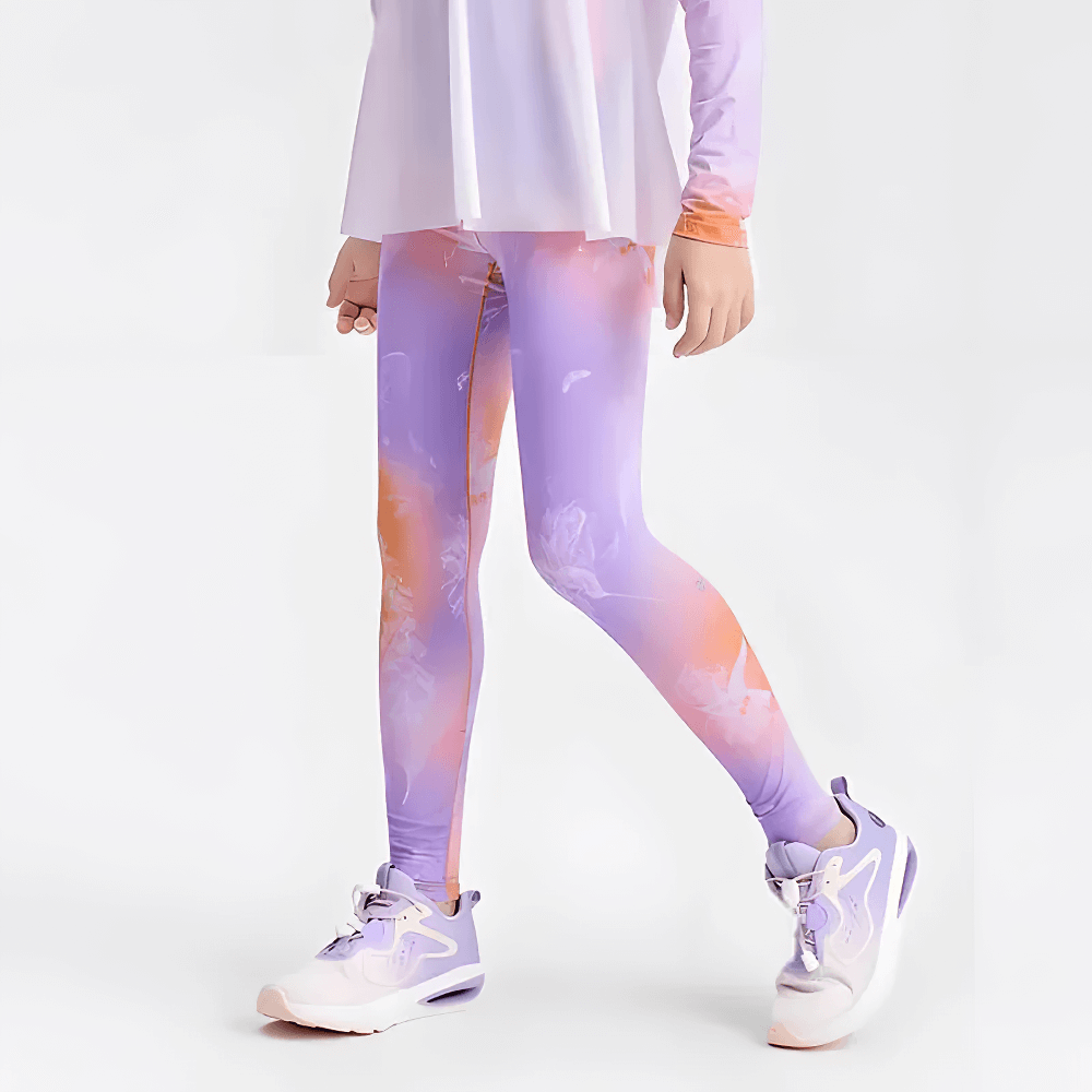 Kids Gradient Stretch Leggings for Sports and Yoga - SF3736 with colorful gradient design, ideal for active play and dance.