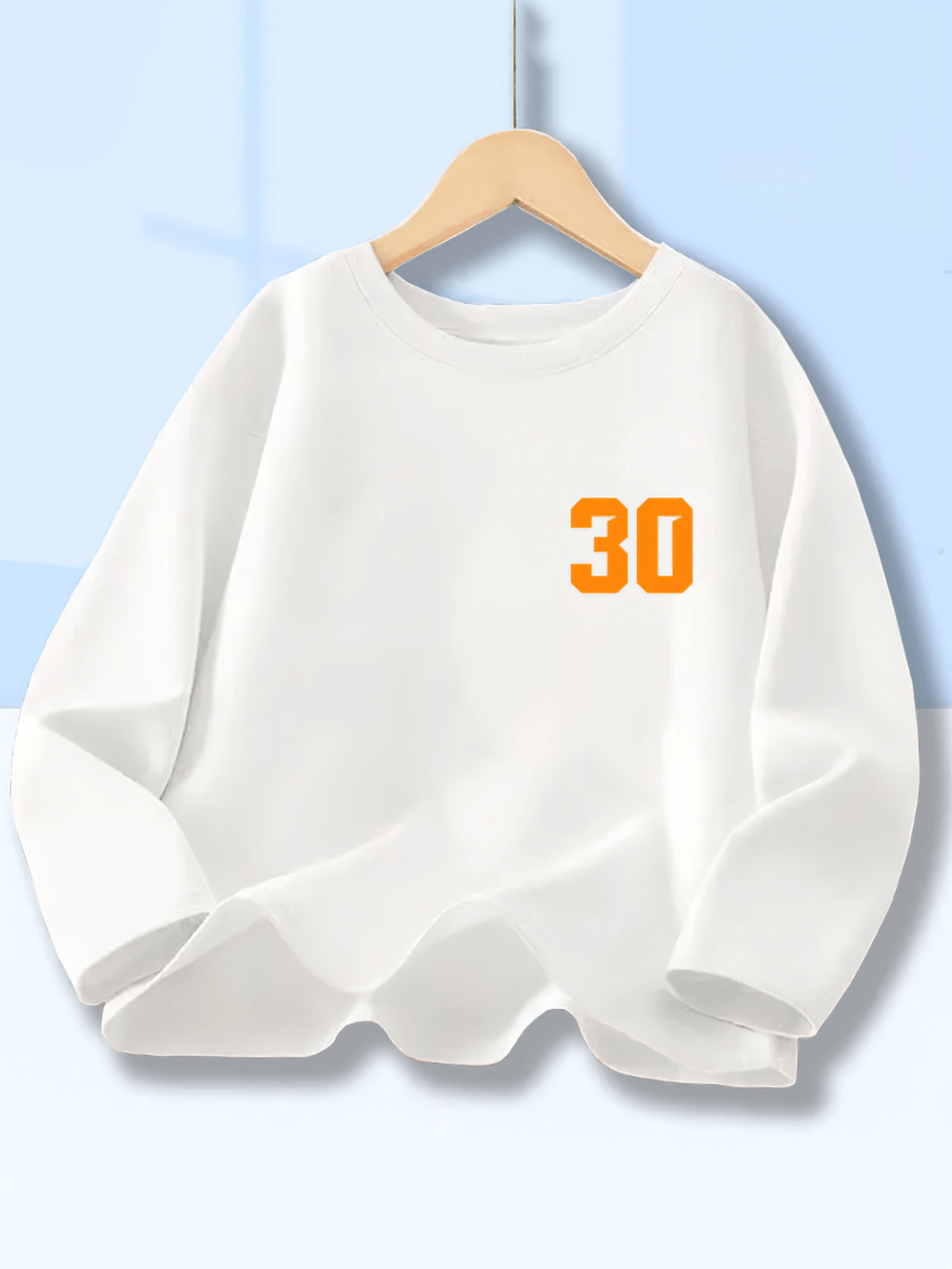Kids Graphic Long-Sleeve Top with Number Print 30 - SF3894 on hanger