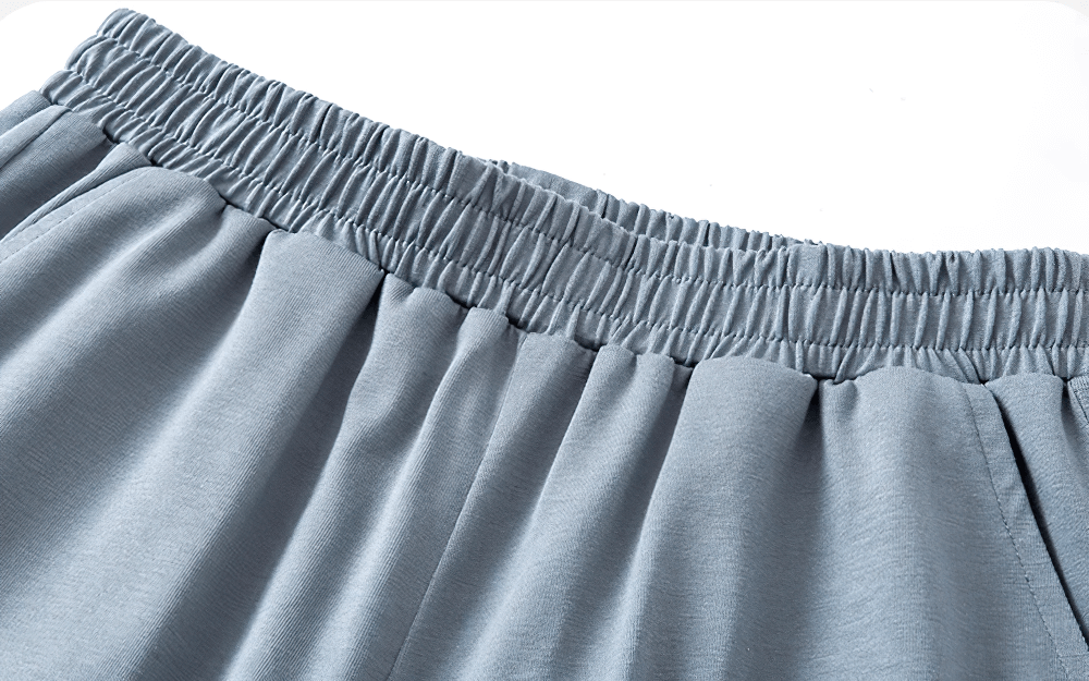 Close-up of Kids Hiking Pants with Elastic Waist and Pockets - SF3802, showing elastic waistband for comfort and movement.